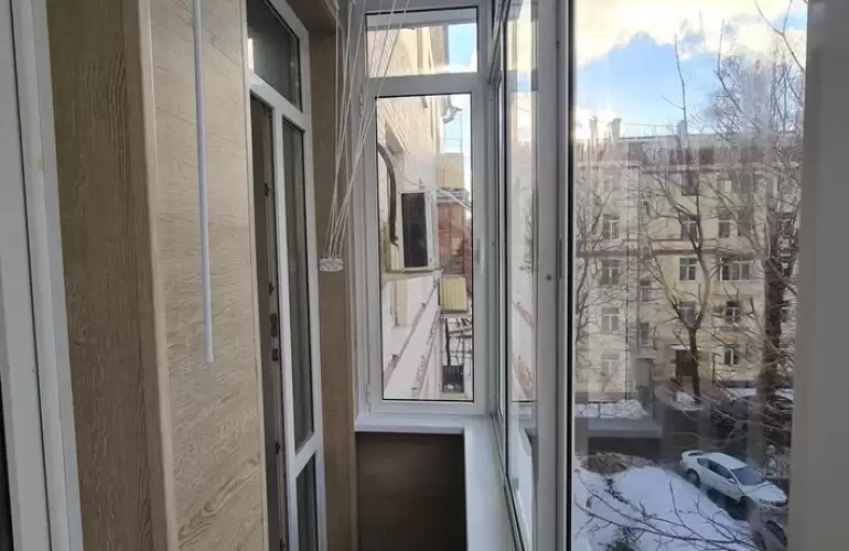 Отделка лоджии вагонкой 